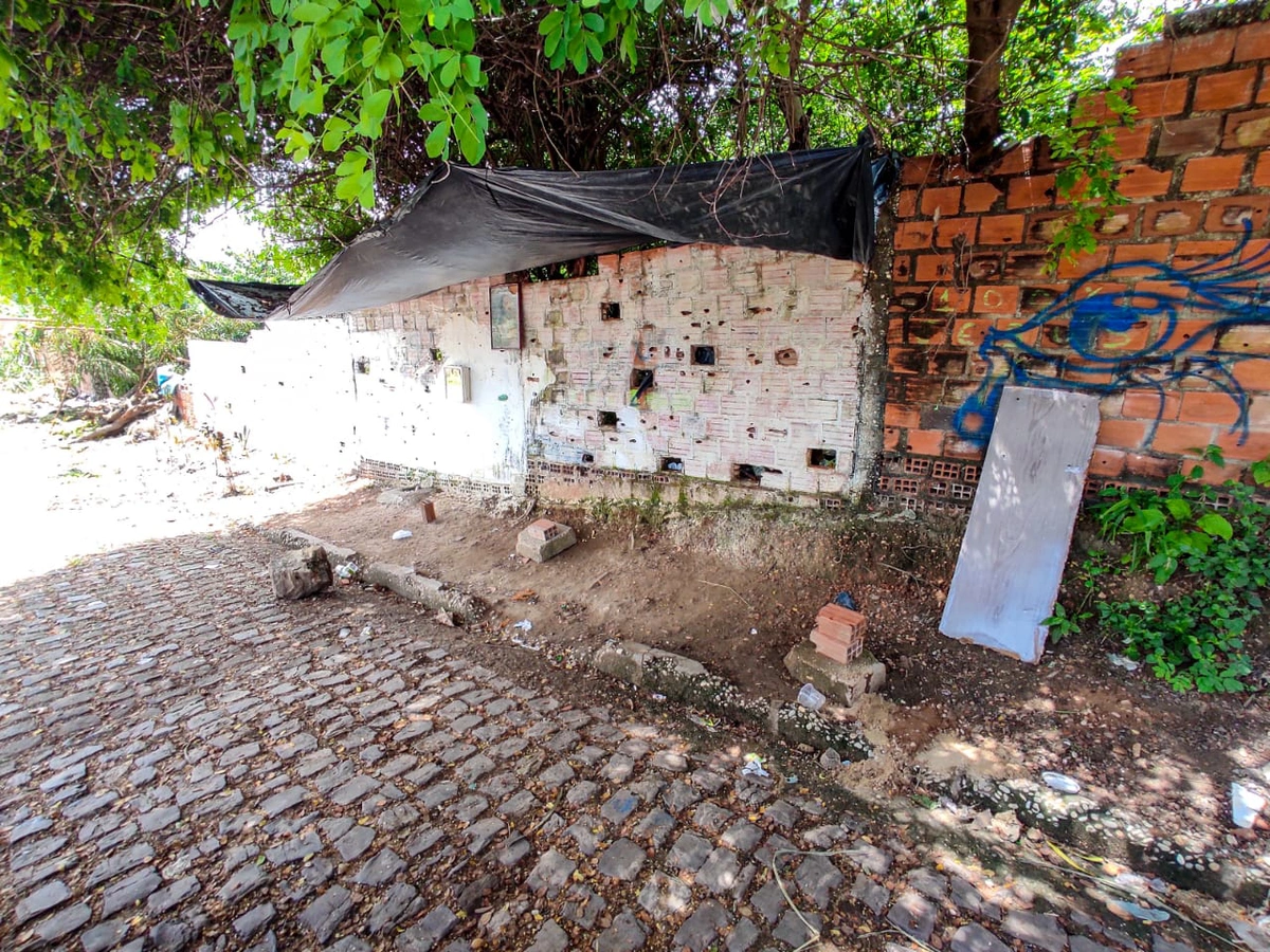 Local onde a vítima foi baleada