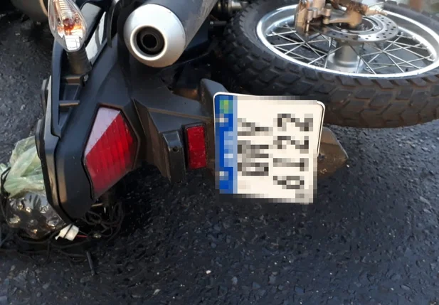 Motocicleta envolvida no acidente