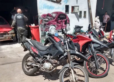 Motocicletas apreendidas pela Força Tarefa