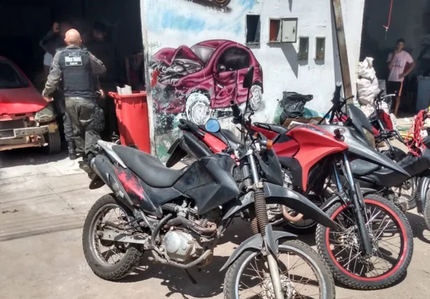 Motocicletas apreendidas pela Força Tarefa