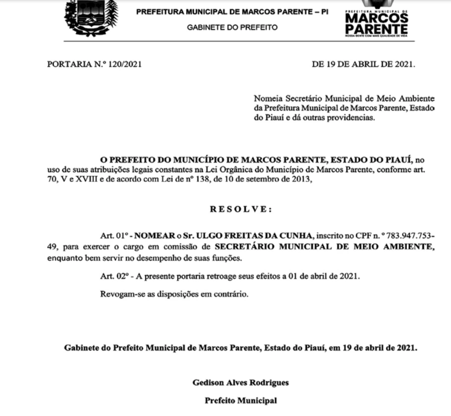 Nomeação de Ulgo
