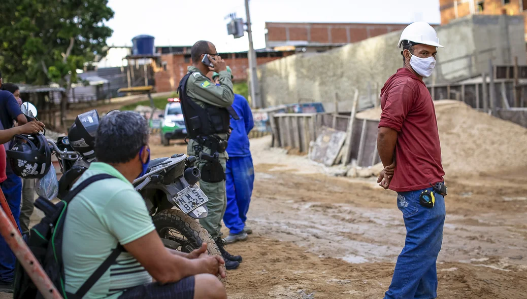 O homem estava trabalhando no momento da fatalidade