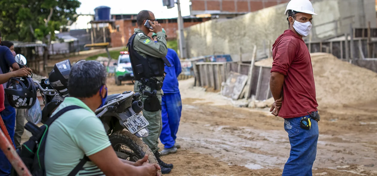 O homem estava trabalhando no momento da fatalidade