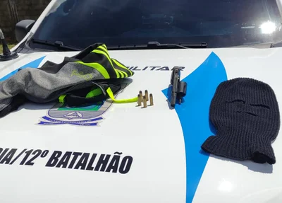 Objetos apreendidos pela PM