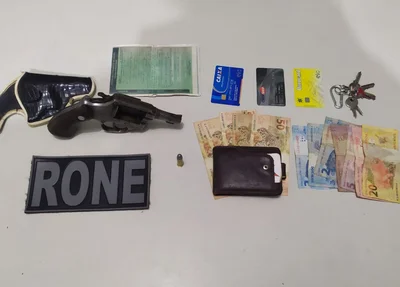 Objetos encontrados pela PM