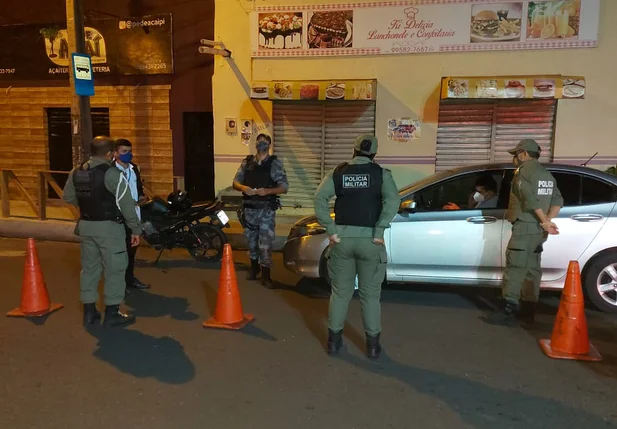 Polícia Militar durante a operação