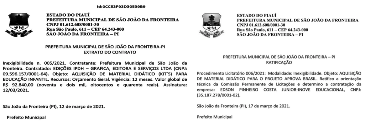 Prefeito Erivan o Gongo contrata duas livrarias sem licitação