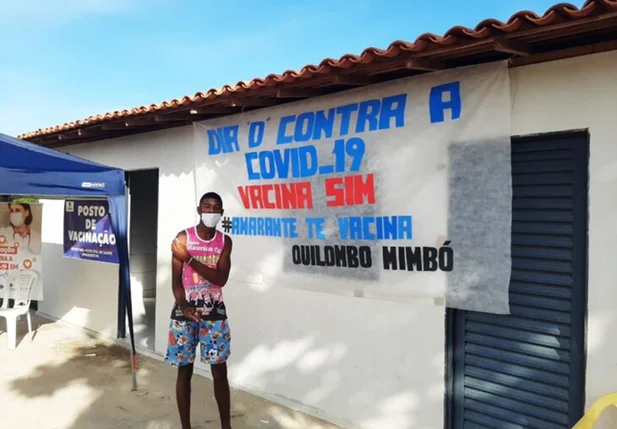 Quilombola vacinado contra a covid-19