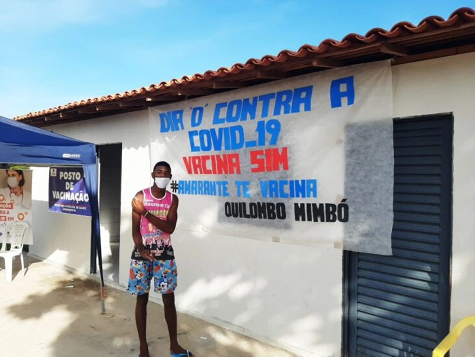 Quilombola vacinado contra a covid-19