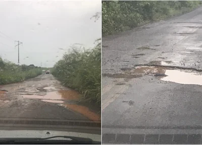 Rodovia PI 221 em péssimas condições
