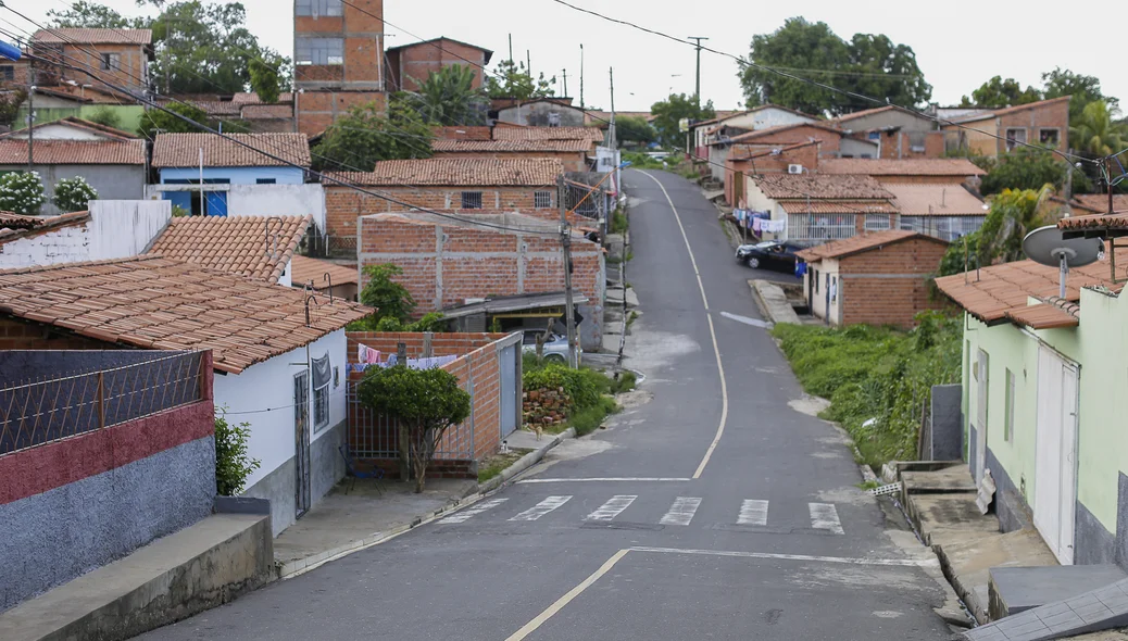 Rua do bairro Parque Rodoviário