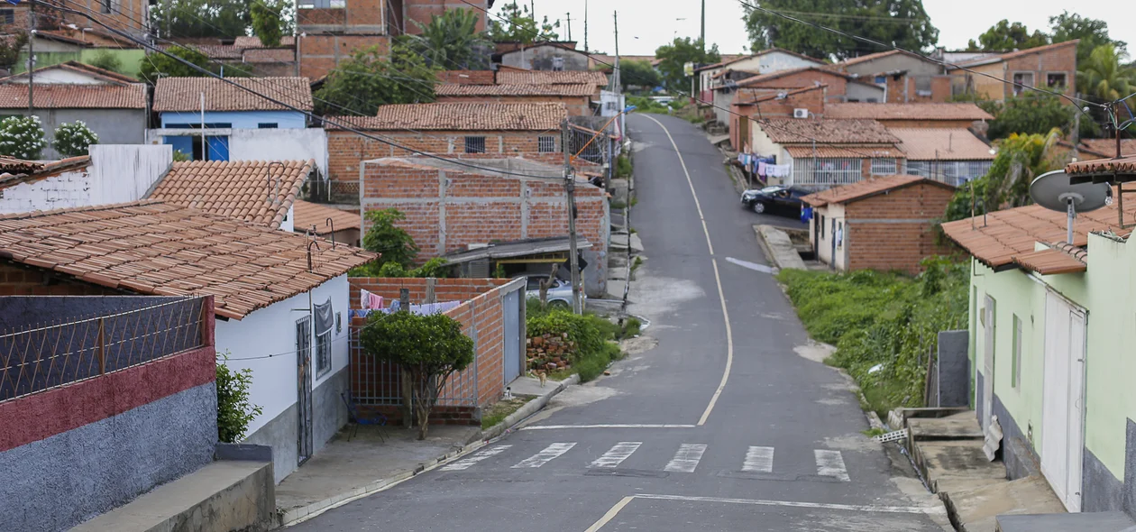 Rua do bairro Parque Rodoviário