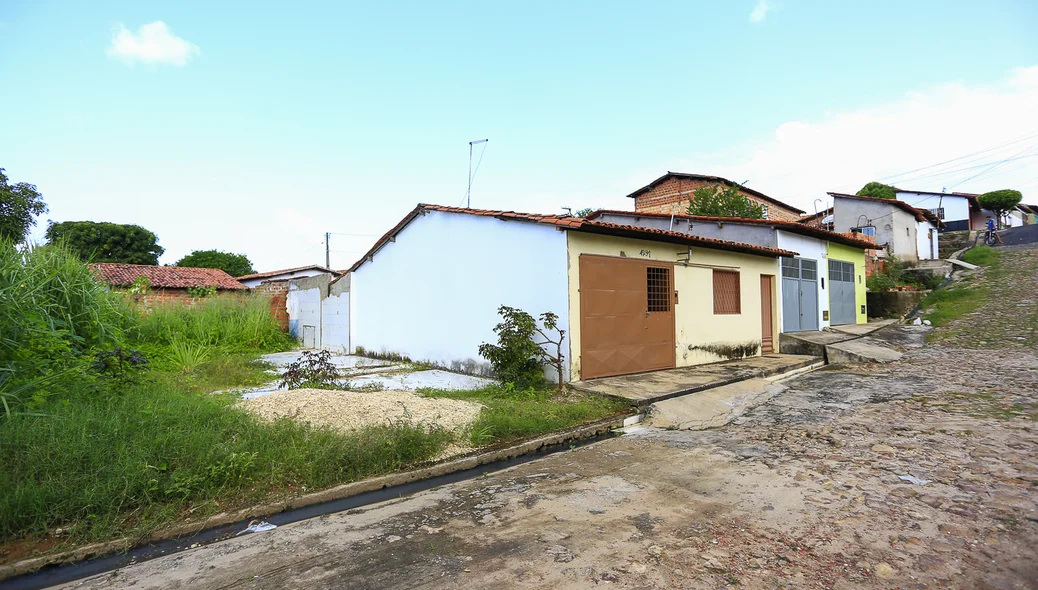 Terreno onde ficava a casa do seu Agnelo