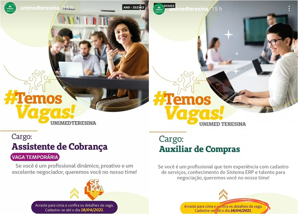 Vagas ofertadas