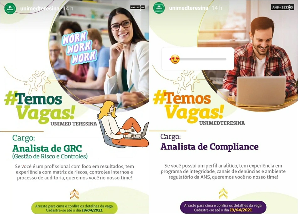 Vagas para o setor administrativo
