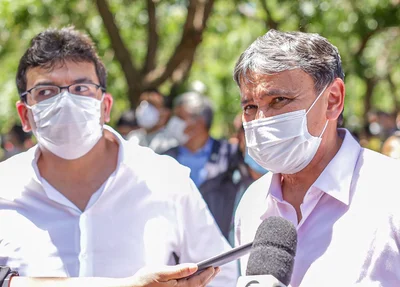Wellington Dias ao lado de Rafael Fonteles lamentou a morte de Firmino Filho