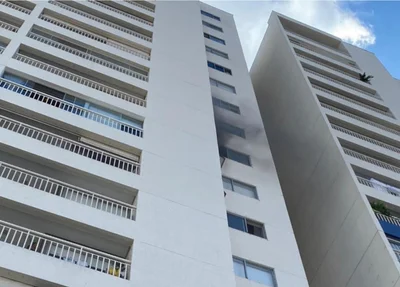 Apartamento aonde foi registrado o incêndio