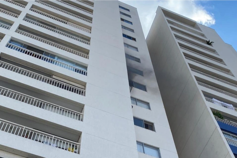 Apartamento aonde foi registrado o incêndio