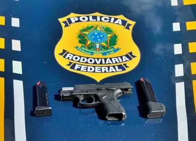 Arma de fogo apreendida com o enfermeiro