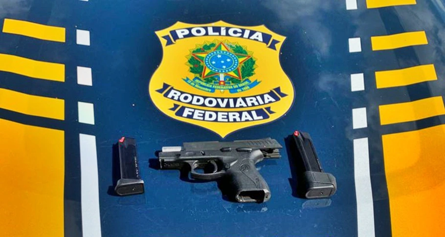 Arma de fogo apreendida com o enfermeiro