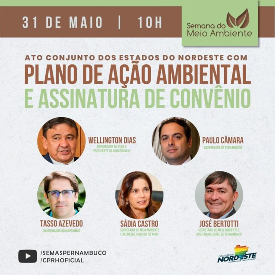 Assinatura do convênio entre Consórcio Nordeste e MapBiomas