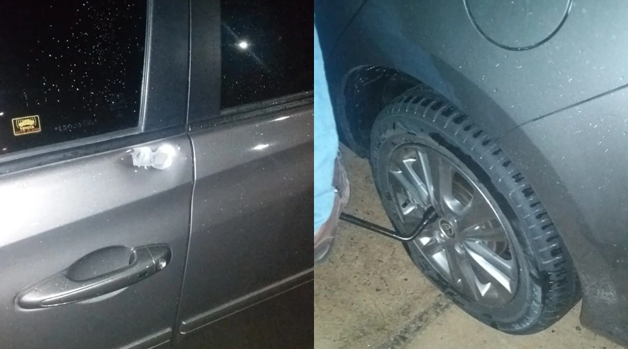 Carro do diretor foi atingido com três tiros em Parnaíba