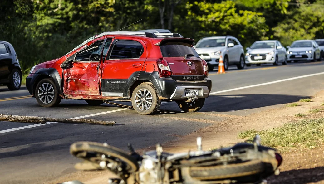 Carro envolvido no acidente