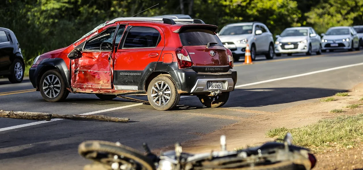 Carro envolvido no acidente