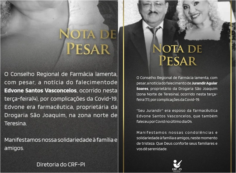 CRF do Piauí lamenta morte do casal