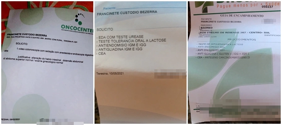 Exames solicitados pelos médicos