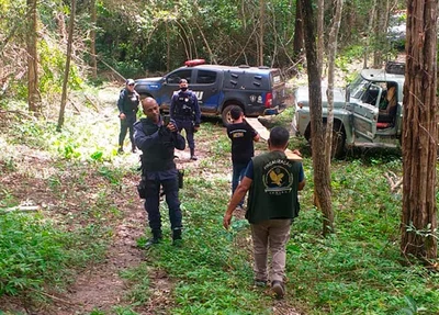 Fiscalização apreendendo madeira irregular em Timon