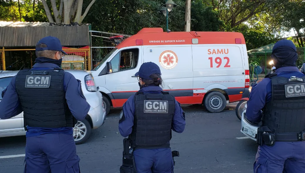 GCM no local do acidente