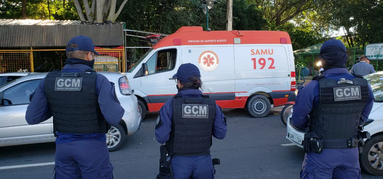 GCM no local do acidente