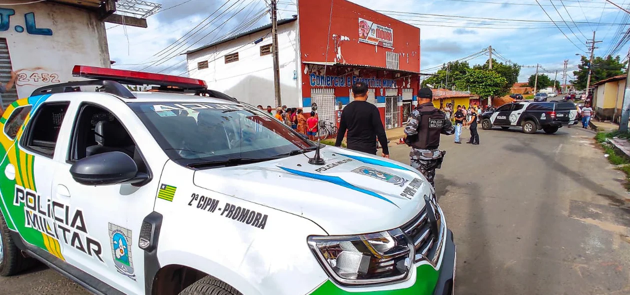 Local onde o assaltante foi morto