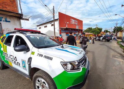 Local onde o assaltante foi morto