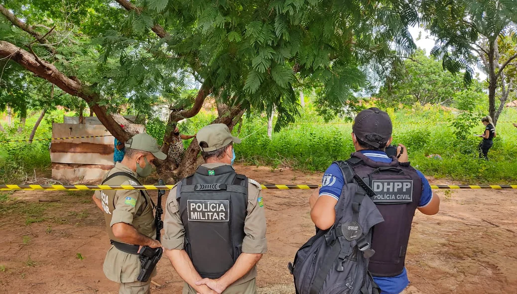 Local onde o corpo foi encontrado na Cerâmica Cil