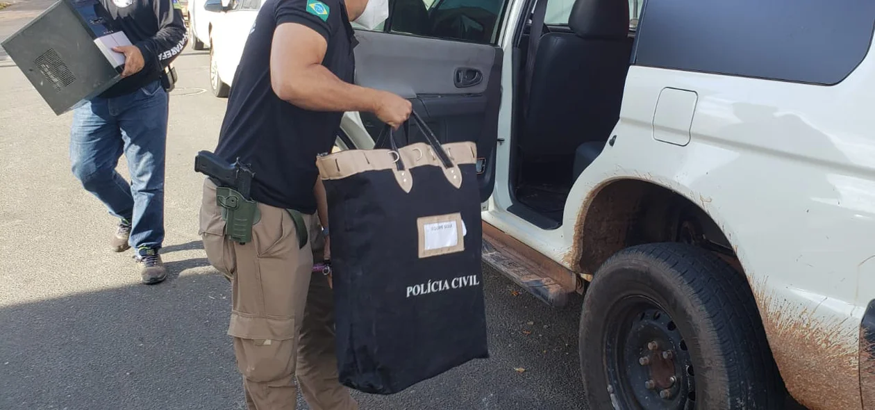 Materiais apreendidos pela Polícia Civil