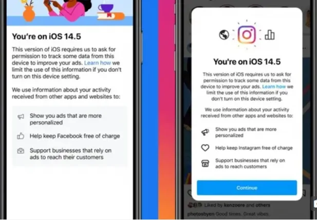 Mensagem de Facebook e Instagram sobre como se mantém livre de cobranças