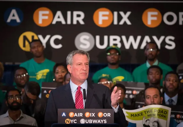 O prefeito de Nova York, Bill de Blasio