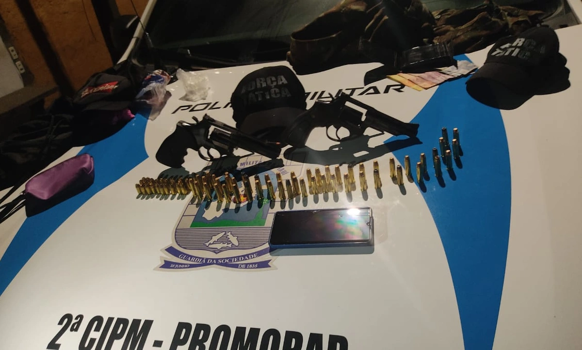 Objetos encontrados com a dupla