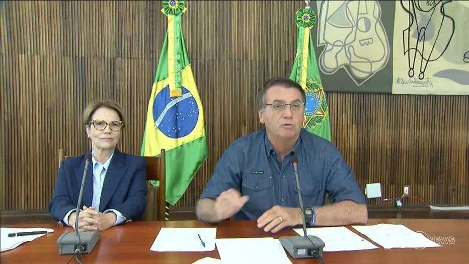 Presidente Jair Bolsonaro em discurso na abertura da ExpoZebu 2021