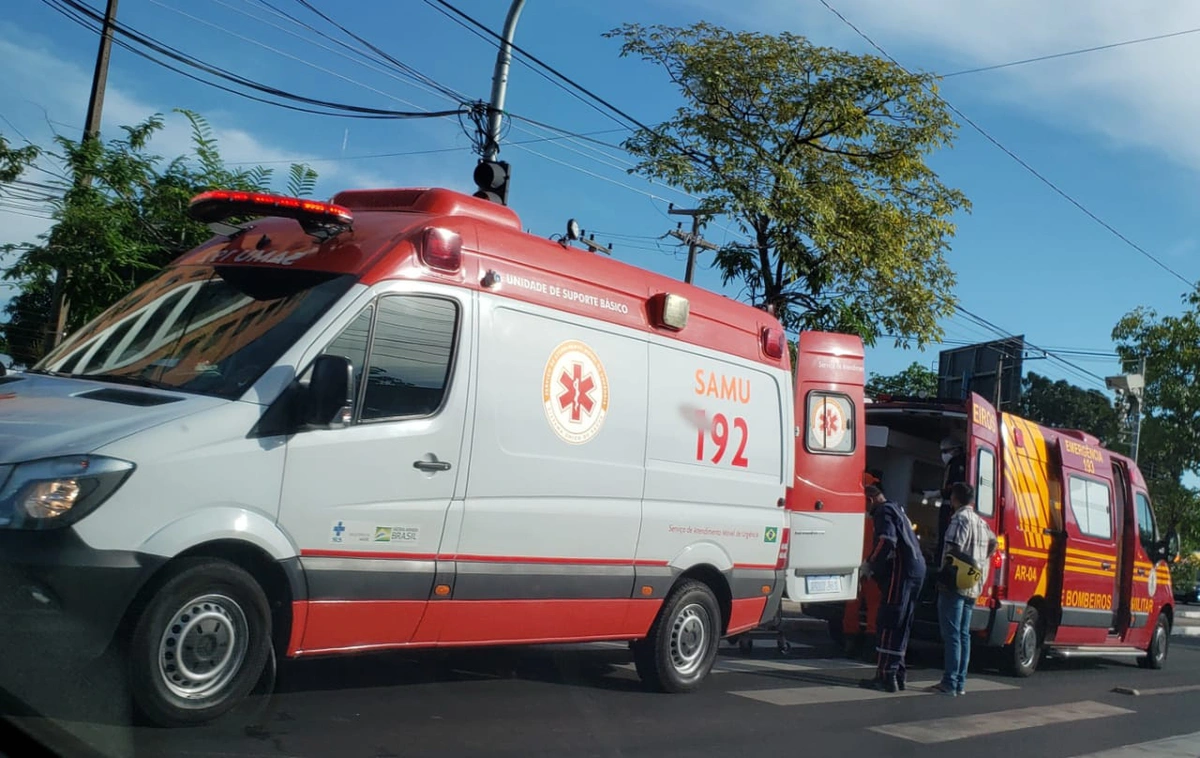 Vítima foi socorrida e encaminhada ao HUT