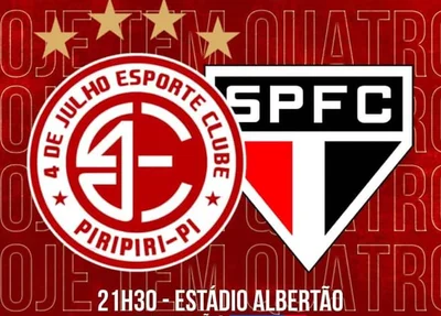 4 de Julho enfrenta o São Paulo nesta terça