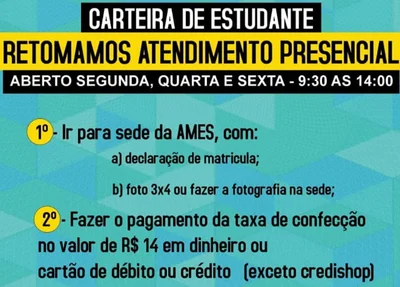 Ames retoma atendimento presencial