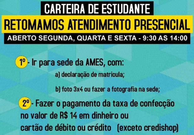 Ames retoma atendimento presencial