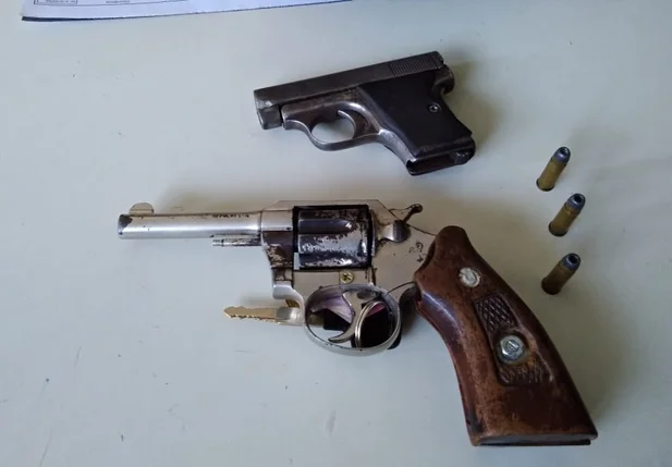 Armas de fogo apreendidas pela PM