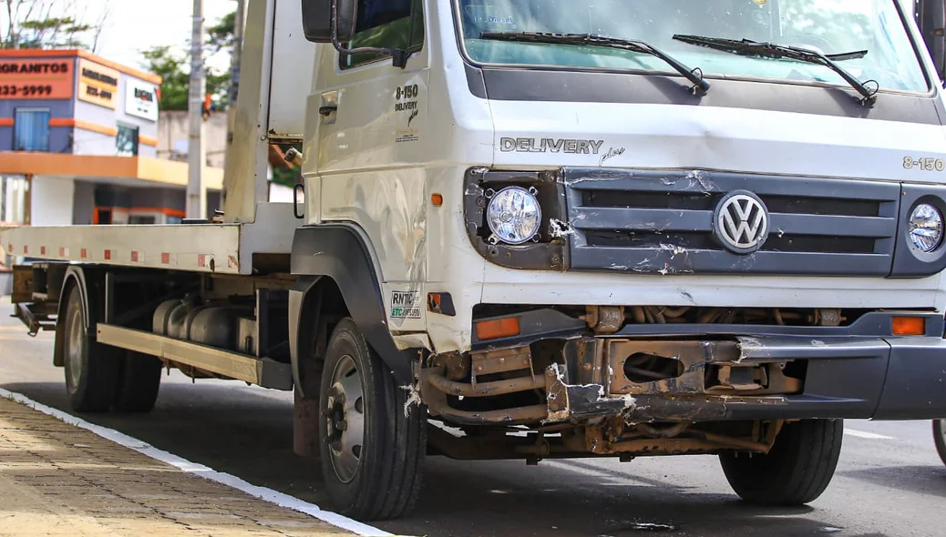 Carro-Guincho envolvido no acidente