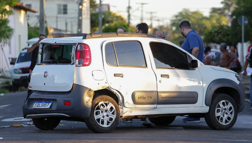 Carro onde a grávida estava
