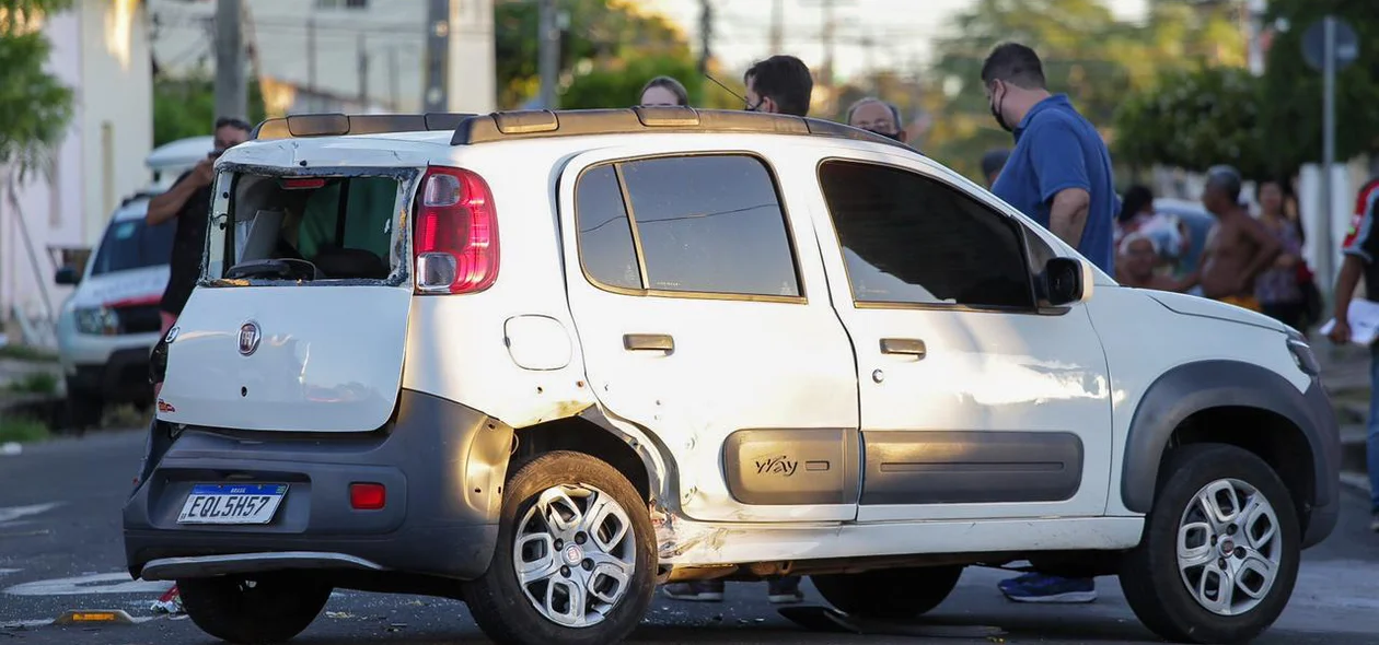 Carro onde a grávida estava