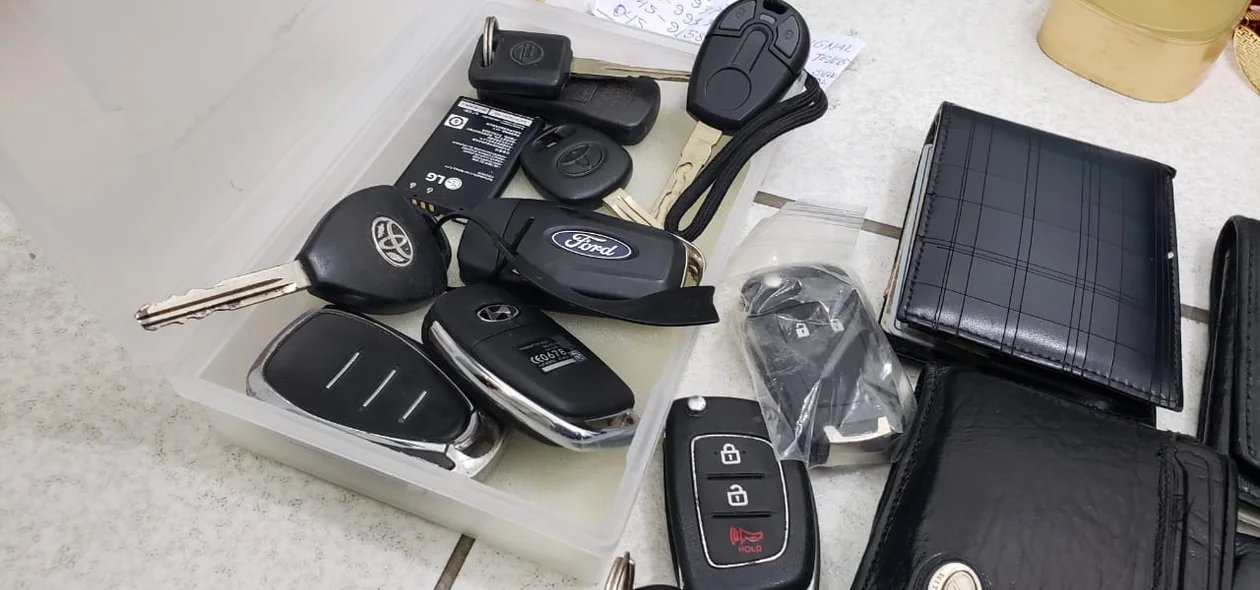 Chaves de veículos apreendidos pela Polícia Civil